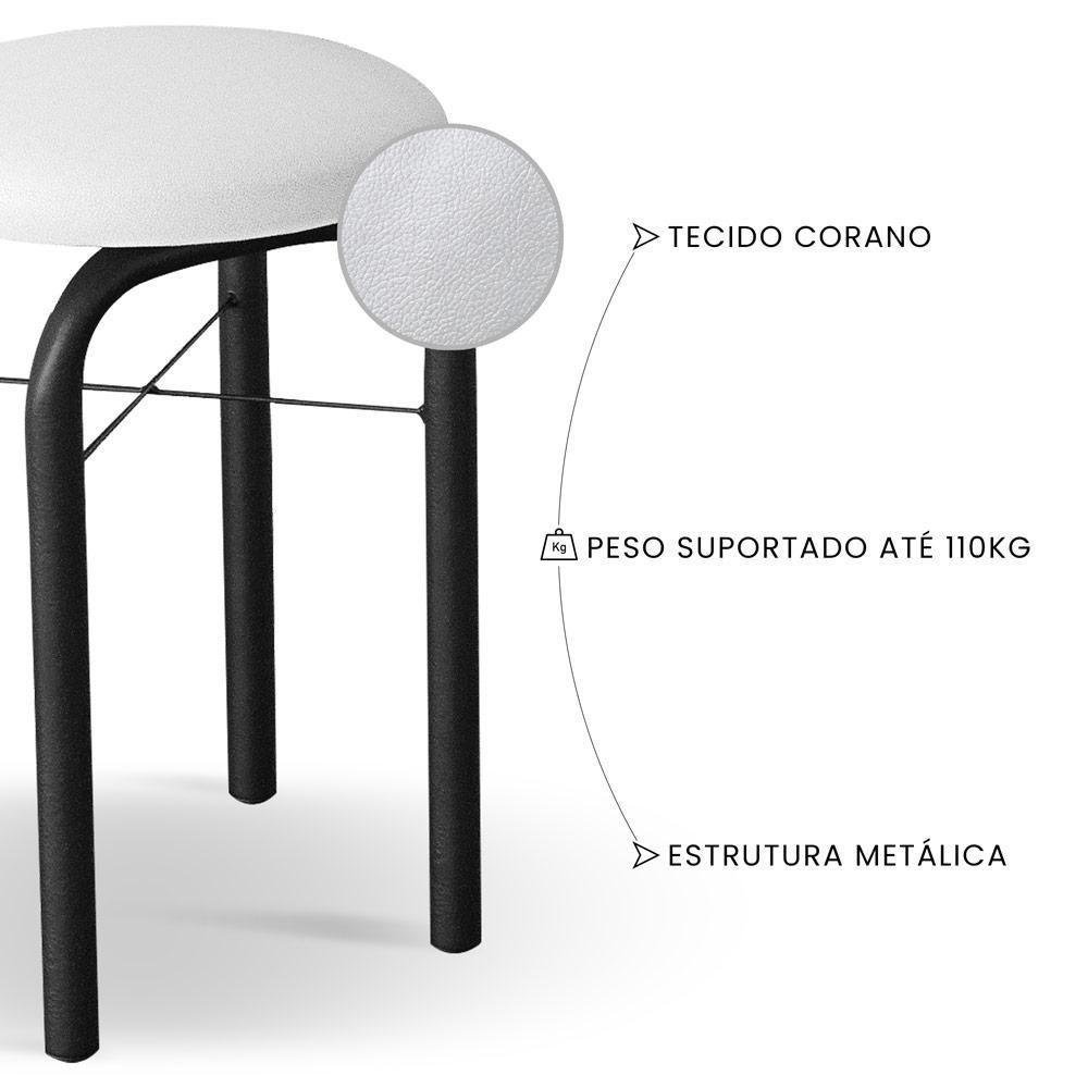 Conjunto Mesa De Cozinha 120cm 2 Banquetas Nature - 6