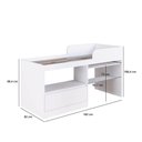 Ver imagem 3 de Cama Solteiro com Porta Escrivaninha Retrátil e Prateleiras Cor:branco