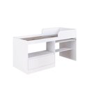 Ver imagem 5 de Cama Solteiro com Porta Escrivaninha Retrátil e Prateleiras Cor:branco