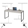 Mesa Para Escritório Estilo Industrial 1,50x0,60 C/2 Gavetas - 4