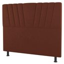 Ver imagem 1 de Cabeceira Cama Box Casal Queen Size Dublin 160cm Suede Terracota - Abmaza