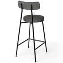 Ver imagem 7 de Kit 05 Banquetas Baixa para Cozinha Sala de Jantar Bar Bancada Milão L02 Linho Mescla Chumbo -