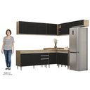 Ver imagem 5 de Armário de Cozinha Modulado de Canto 7 Peças Cp22 Balcão sem Tampo Castanho/preto - Lumil Lumil Móve