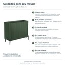 Ver imagem 5 de Buffet Bend 99 cm Porta Frisada Incolar Musgo com Pé Preto