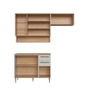 Ver imagem 4 de Conjunto de Cozinha Compacta 5 Peças com Tampo 120cm e Nicho Decorativo Isabelle Delmarco