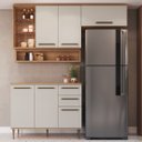 Ver imagem 3 de Conjunto de Cozinha Compacta 5 Peças com Tampo 120cm e Nicho Decorativo Isabelle Delmarco