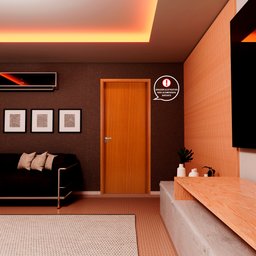 Folha de Porta Madeira Lisa 210x80cm Espessura 3,5cm Melamínica MGM - 4