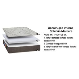 Colchão Casal Sankonfort Mercure D-33 138x188x25 -  - 5