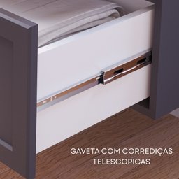 Gabinete Suspenso para Banheiro com Cuba Ketlyn Espresso Móveis - 8