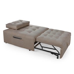 Puff Cama Sofá Retrátil Cozy Boucle Luxo Descanso - 2