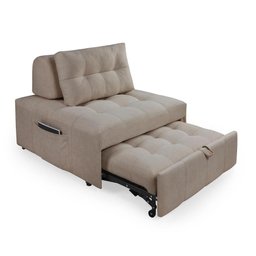 Puff Cama Sofá Retrátil Cozy Boucle Luxo Descanso - 4