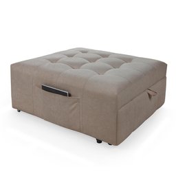 Puff Cama Sofá Retrátil Cozy Boucle Luxo Descanso - 3