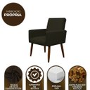 Ver imagem 7 de Kit 4 Poltronas Decorativa Sala e Quarto Nina Suede Herrero:marrom
