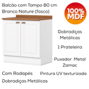 Ver imagem 7 de Cozinha Modulada 10 Pecas 240cm Ce792 Americana Branco Nature Henn