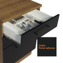 Ver imagem 7 de Balcão Madesa Agata 60 cm 3 Gavetas Rustic/Preto Cor:Rustic/Preto