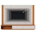 Ver mais imagens de Painel para TV 75 pol Bancada Suspensa LED Horebe C04 Off White Matte Freijó - Lyam Decor