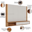 Ver imagem 6 de Painel para TV 75 pol Bancada Suspensa LED Horebe C04 Off White Matte Freijó - Lyam Decor