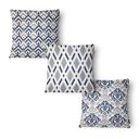 Ver imagem 1 de Kit 3 Capas de Almofada 43x43cm - Geométrica - Tecido Veludo 100% Poliéster