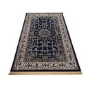 Ver imagem 3 de Tapete Persa Royal Azul Marinho 200x300cm Fio Acetinado - Decoração para Quarto e Sala