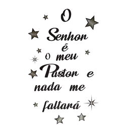 Adesivo Decorativo Evangélico Salmo 23 o Senhor É Meu Pastor e Nada Me Faltará - 1