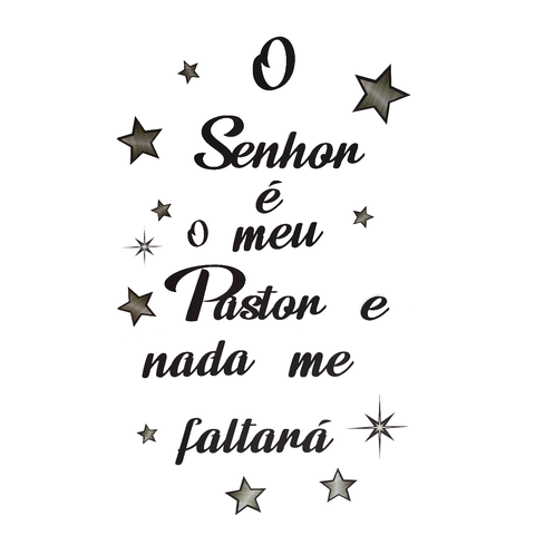 Adesivo Decorativo Evangélico Salmo 23 o Senhor É Meu Pastor e Nada Me Faltará