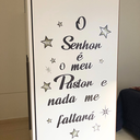 Ver imagem 3 de Adesivo Decorativo Evangélico Salmo 23 o Senhor É Meu Pastor e Nada Me Faltará