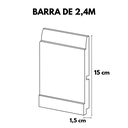 Ver imagem 2 de Rodape Poliestireno 15cm 55015 Arquitech: Branco