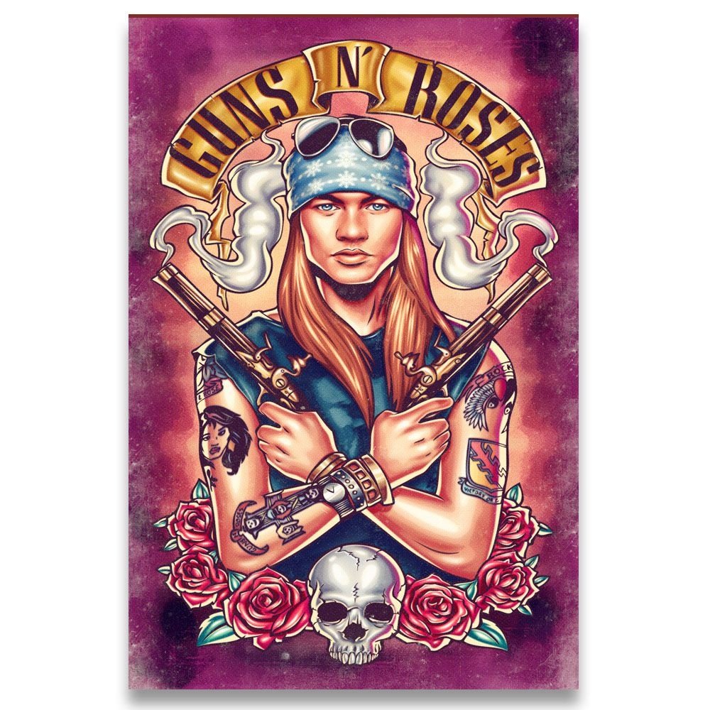 Poster Decorativo 42cm x 30cm A3 Brilhante Guns n Roses - 1