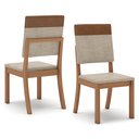 Ver imagem 1 de Kit 2 Cadeiras Estofadas para Mesa de Jantar Milla Plus S37 Nature Corano Caramelo Creme - Henn