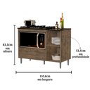 Ver imagem 3 de Balcão para Cooktop Cordoba Cor:canela - Mizza Decor