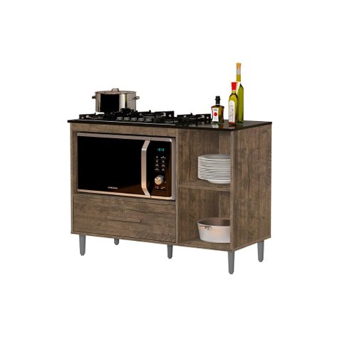 Balcão para Cooktop Cordoba Cor:canela - Mizza Decor
