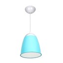 Ver imagem 1 de Kit 2 Pendente Ananda Poptem azul bebê lustre luminária 21cm sala