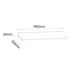 Kit Armário Aéreo com Nicho e Balcão 180cm C/ Tampo Branco - Vallisa Decor - 6