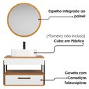 Ver imagem 5 de Gabinete Banheiro Espelheira e Cuba Branca Olympo Naturalle Branco Bechara