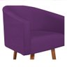 Poltrona Decorativa Sala de Estar Recepção Luiza Pés Palito Suede Roxo - Amarena Móveis - 6