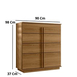 Cômoda 4 Gavetas Isis 90 Lukaliam - Freijo Toque BP - 3 Cômoda 4 Gavetas Isis 90 Lukaliam - Freijo Toque BP - 3
