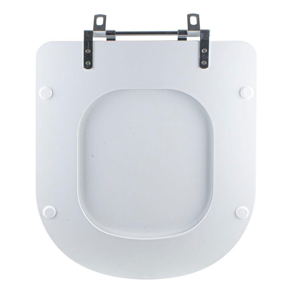 Tampa Vaso Sanitário Madeira Laqueada Vogue Plus Branco para Bacia Deca - 5