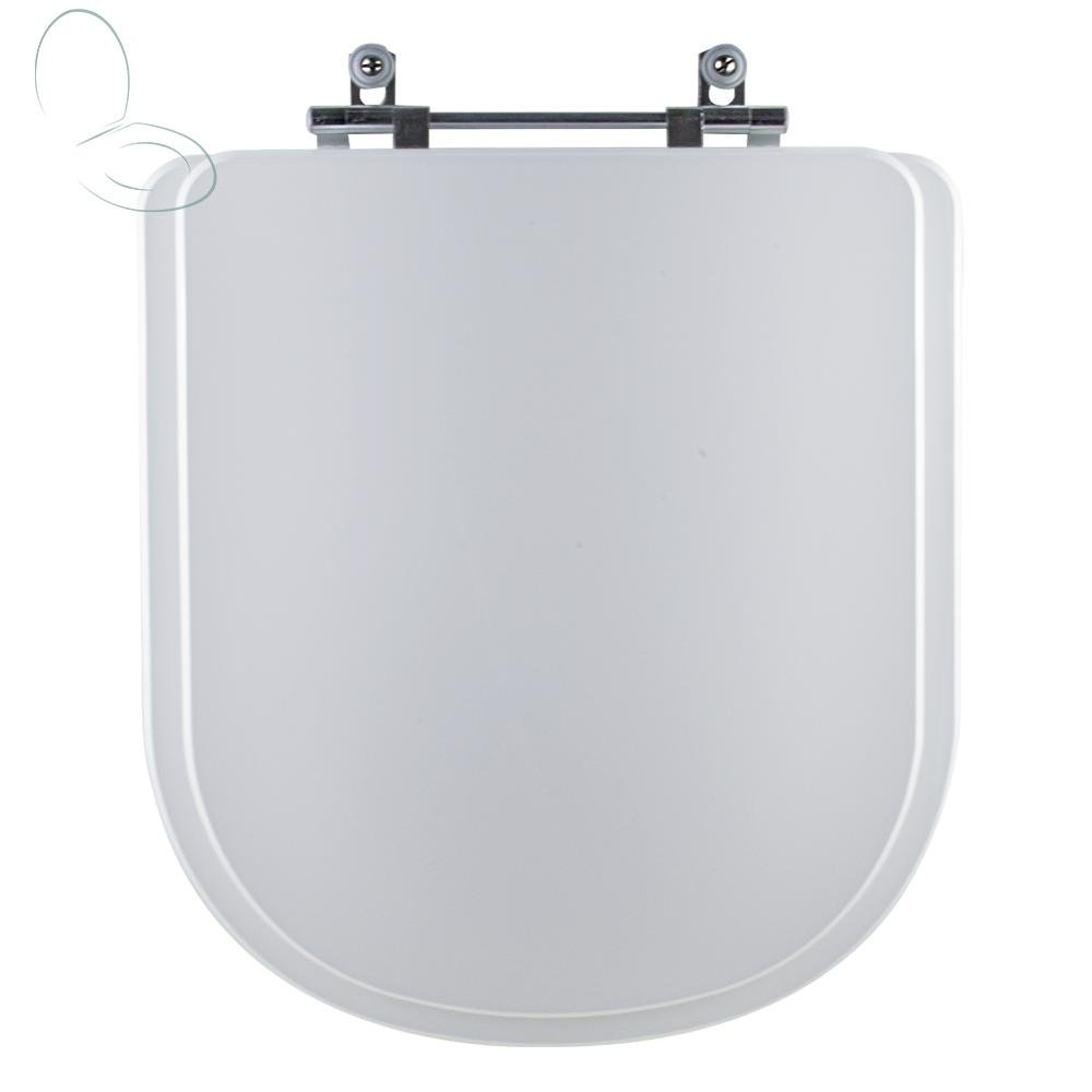 Tampa Vaso Sanitário Madeira Laqueada Vogue Plus Branco para Bacia Deca - 1