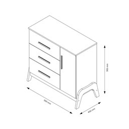 Comoda Guti 1pt Lisa - Bco/amen - 4