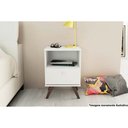 Ver imagem 1 de Mesa Cabeceira Casal RT3019 c/ 1 Gaveta Branco - Movelbento