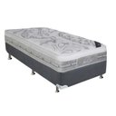 Ver imagem 1 de Cama Box Solteiro: Colchão Molas Castor Pocket SLX Grand Plush + Base CRC Suede Gray(88x188)