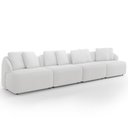 Ver imagem 2 de Sofá 4 Lugares para Sala de Estar Living 308cm Arlo F04 Bouclê Off White - Lyam Decor