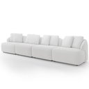 Ver imagem 6 de Sofá 4 Lugares para Sala de Estar Living 308cm Arlo F04 Bouclê Off White - Lyam Decor