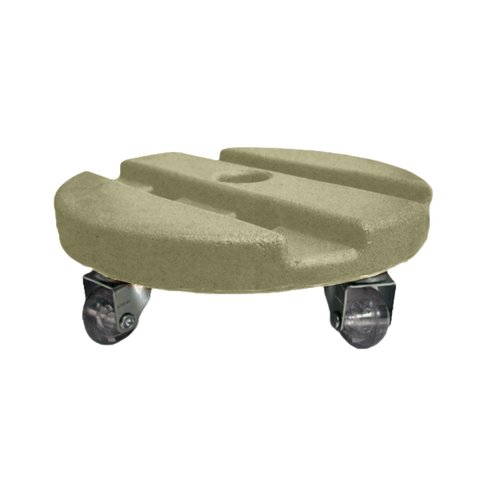 Prato Suporte com Rodizios Redondo para Vasos e Utensílios 23 cm BGPLASTICOS V2423 AREIA 001