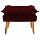 Ver imagem 2 de Puff Decorativo Opala Suede Marsala Pés Palito - Bela Móveis