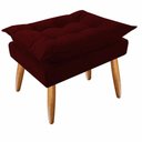 Ver imagem 1 de Puff Decorativo Opala Suede Marsala Pés Palito - Bela Móveis