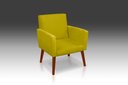 Ver imagem 1 de Poltrona Decorativa Nina Suede Amarelo - Pandora Decor