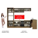 Ver imagem 6 de Armário de Cozinha Completa 315cm Rustic/Preto Glamy Madesa 01