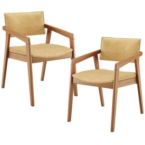 Kit 02 Cadeiras para Sala de Jantar Estar Living Giorgia L02 Couríssimo Casco Fendi - Lyam Decor