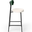 Ver imagem 6 de Kit 03 Banquetas Baixa Cozinha e Sala Jantar Bancada Milão L02 Facto Verde Linho Cru - lyam decor Ly